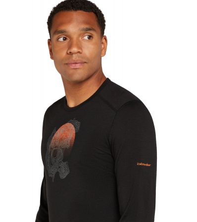 Icebreaker Merino 200 Oasis LS Crewe Thermal Top Ruapehu Round M's Winter 2025