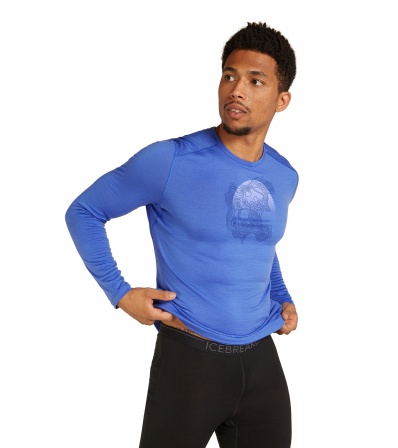 Icebreaker Merino 200 Oasis LS Crewe Thermal Top Ruapehu Round M's Winter 2025