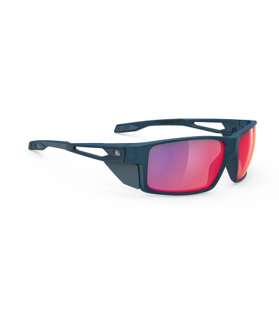 Rudy Sunglasses Blue Navy Matte Polar 3FX HDR Multilaser Red