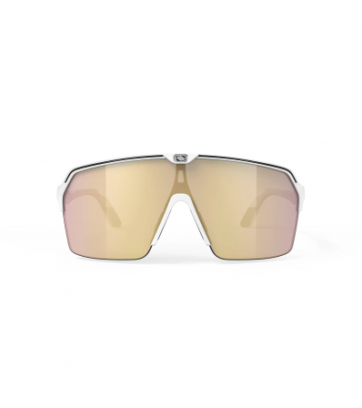 Rudy Sunglasses Spinshield White Matte Multilaser Gold